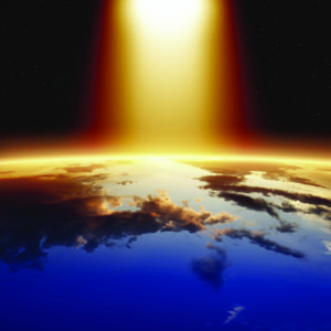 earth with light