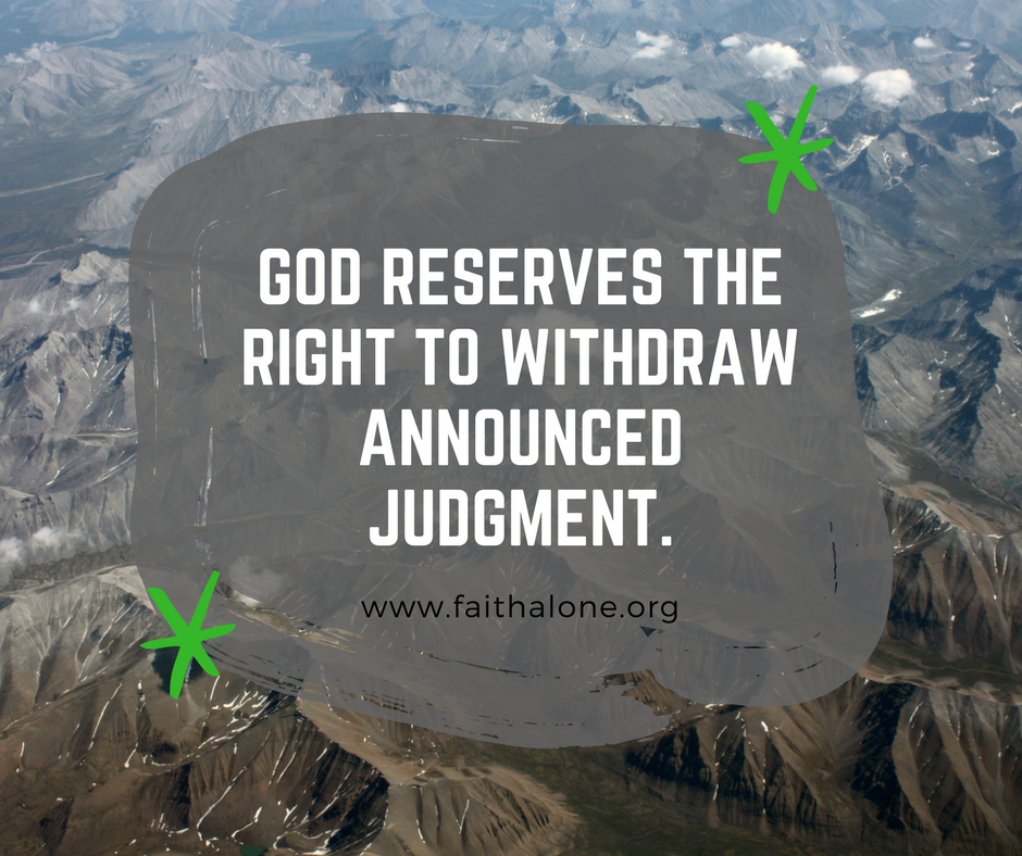 Does god change his mind grace evangelical society
