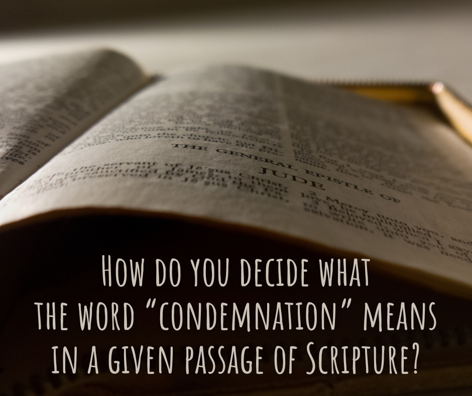 What Does the Word Condemnation Mean in Jude 4? – Grace Evangelical Society