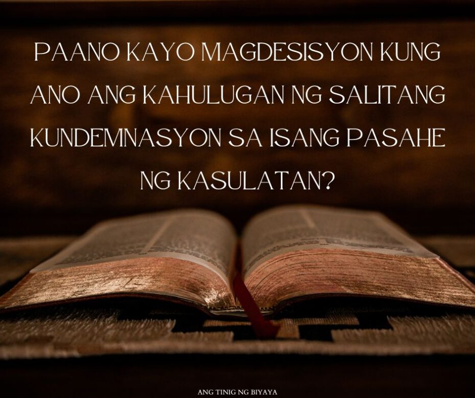 Ano Ang Ibig Sabihin Ng Salitang Kundemnasiyon Sa Judas 4 Grace